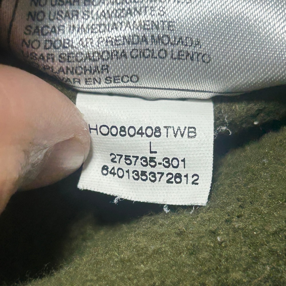 Y2K Nike Sportswear Mens Crewneck Sweatshirt Olive Green Fleece Large 275735-301 - Picture 6 of 9